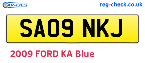 SA09NKJ are the vehicle registration plates.