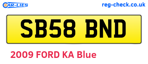 SB58BND are the vehicle registration plates.