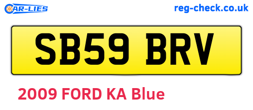SB59BRV are the vehicle registration plates.