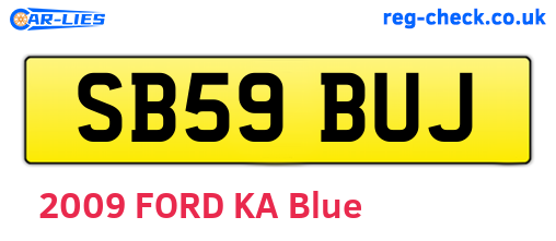 SB59BUJ are the vehicle registration plates.