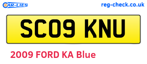 SC09KNU are the vehicle registration plates.