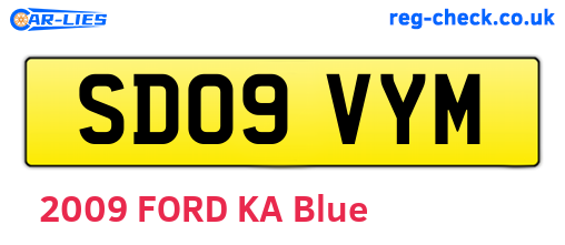 SD09VYM are the vehicle registration plates.