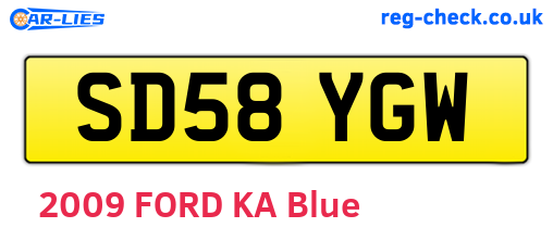 SD58YGW are the vehicle registration plates.