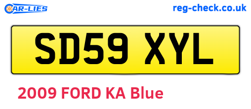 SD59XYL are the vehicle registration plates.