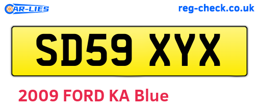SD59XYX are the vehicle registration plates.
