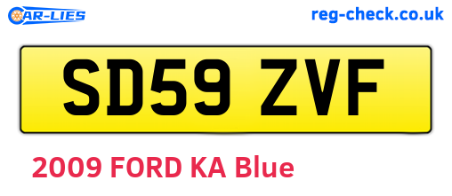 SD59ZVF are the vehicle registration plates.