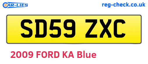 SD59ZXC are the vehicle registration plates.
