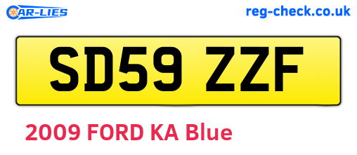 SD59ZZF are the vehicle registration plates.