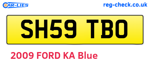 SH59TBO are the vehicle registration plates.