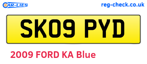 SK09PYD are the vehicle registration plates.