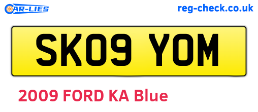 SK09YOM are the vehicle registration plates.