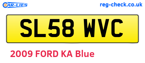 SL58WVC are the vehicle registration plates.