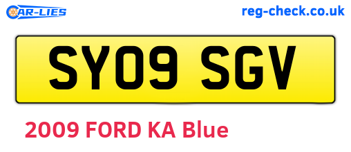 SY09SGV are the vehicle registration plates.