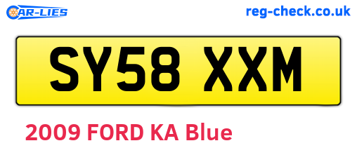 SY58XXM are the vehicle registration plates.