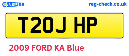 T20JHP are the vehicle registration plates.