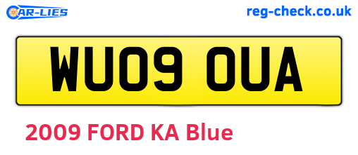 WU09OUA are the vehicle registration plates.