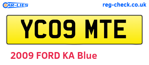 YC09MTE are the vehicle registration plates.
