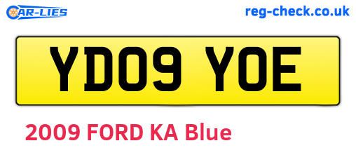 YD09YOE are the vehicle registration plates.