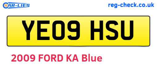YE09HSU are the vehicle registration plates.