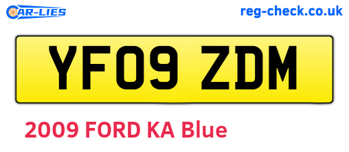 YF09ZDM are the vehicle registration plates.