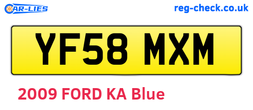 YF58MXM are the vehicle registration plates.