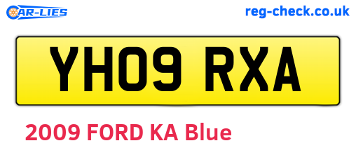 YH09RXA are the vehicle registration plates.