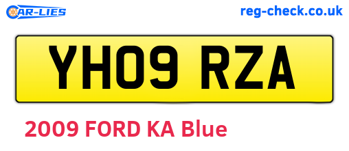 YH09RZA are the vehicle registration plates.
