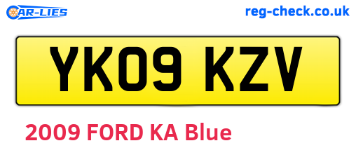 YK09KZV are the vehicle registration plates.