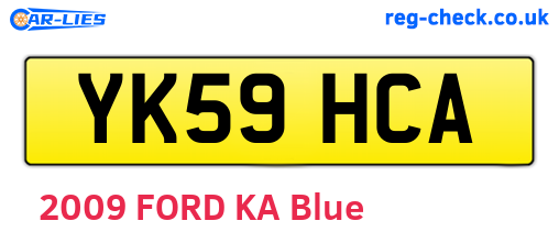 YK59HCA are the vehicle registration plates.