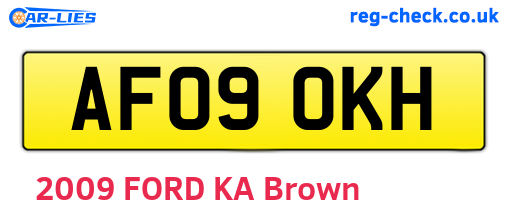 AF09OKH are the vehicle registration plates.