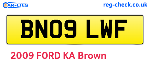 BN09LWF are the vehicle registration plates.