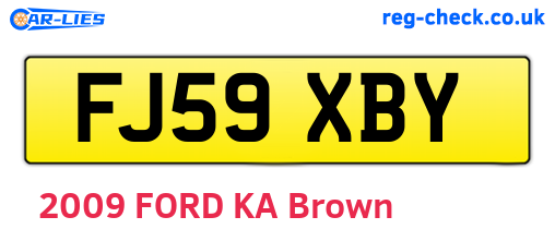 FJ59XBY are the vehicle registration plates.