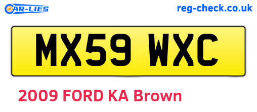 MX59WXC are the vehicle registration plates.