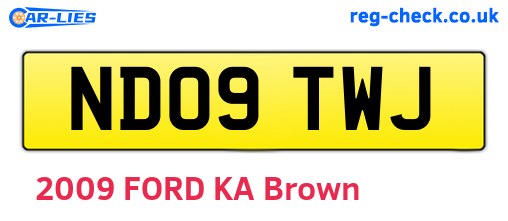 ND09TWJ are the vehicle registration plates.