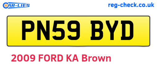 PN59BYD are the vehicle registration plates.