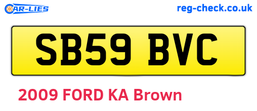 SB59BVC are the vehicle registration plates.