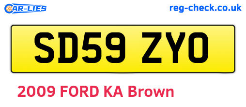 SD59ZYO are the vehicle registration plates.