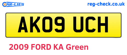 AK09UCH are the vehicle registration plates.