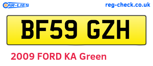 BF59GZH are the vehicle registration plates.