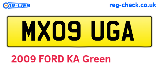 MX09UGA are the vehicle registration plates.