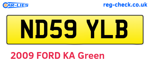 ND59YLB are the vehicle registration plates.