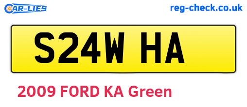 S24WHA are the vehicle registration plates.