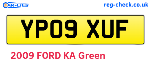 YP09XUF are the vehicle registration plates.