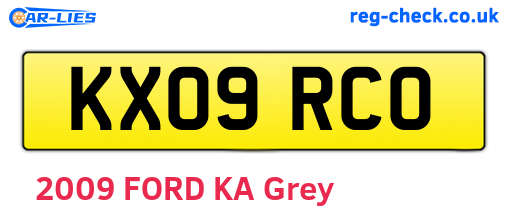 KX09RCO are the vehicle registration plates.