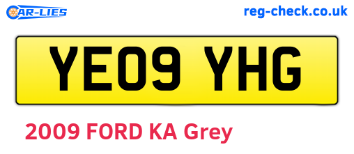 YE09YHG are the vehicle registration plates.