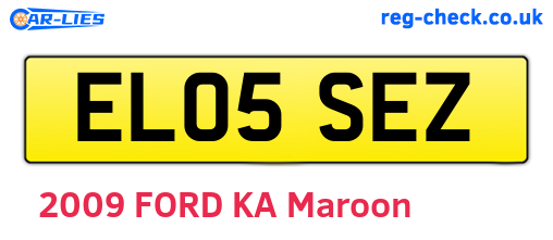 EL05SEZ are the vehicle registration plates.