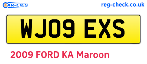 WJ09EXS are the vehicle registration plates.