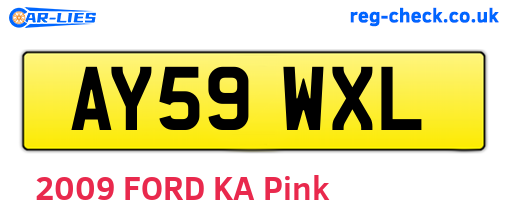 AY59WXL are the vehicle registration plates.
