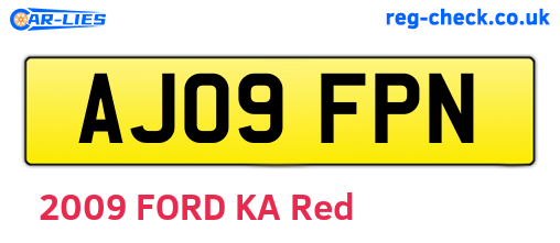 AJ09FPN are the vehicle registration plates.