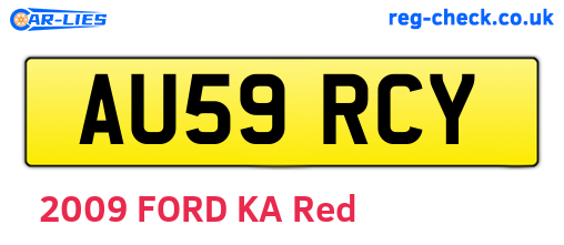 AU59RCY are the vehicle registration plates.